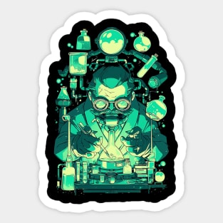 mad scientist Sticker